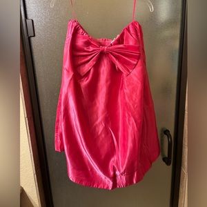 NWT impeccable pig medium hot pink bow dress